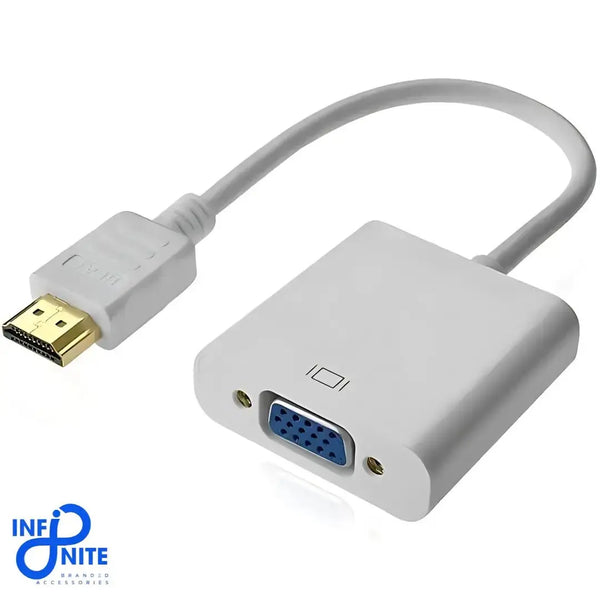 1080p adapter HDMI to VGA Adapter with Compact Design (Male to Female) - Infinite Branded Accessories