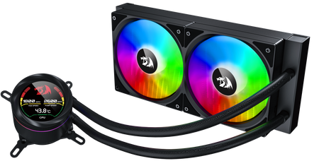 REDRAGON CCW-1019 240 CPU Liquid Cooler With Temperature Display 2x 12cm RGB Fans