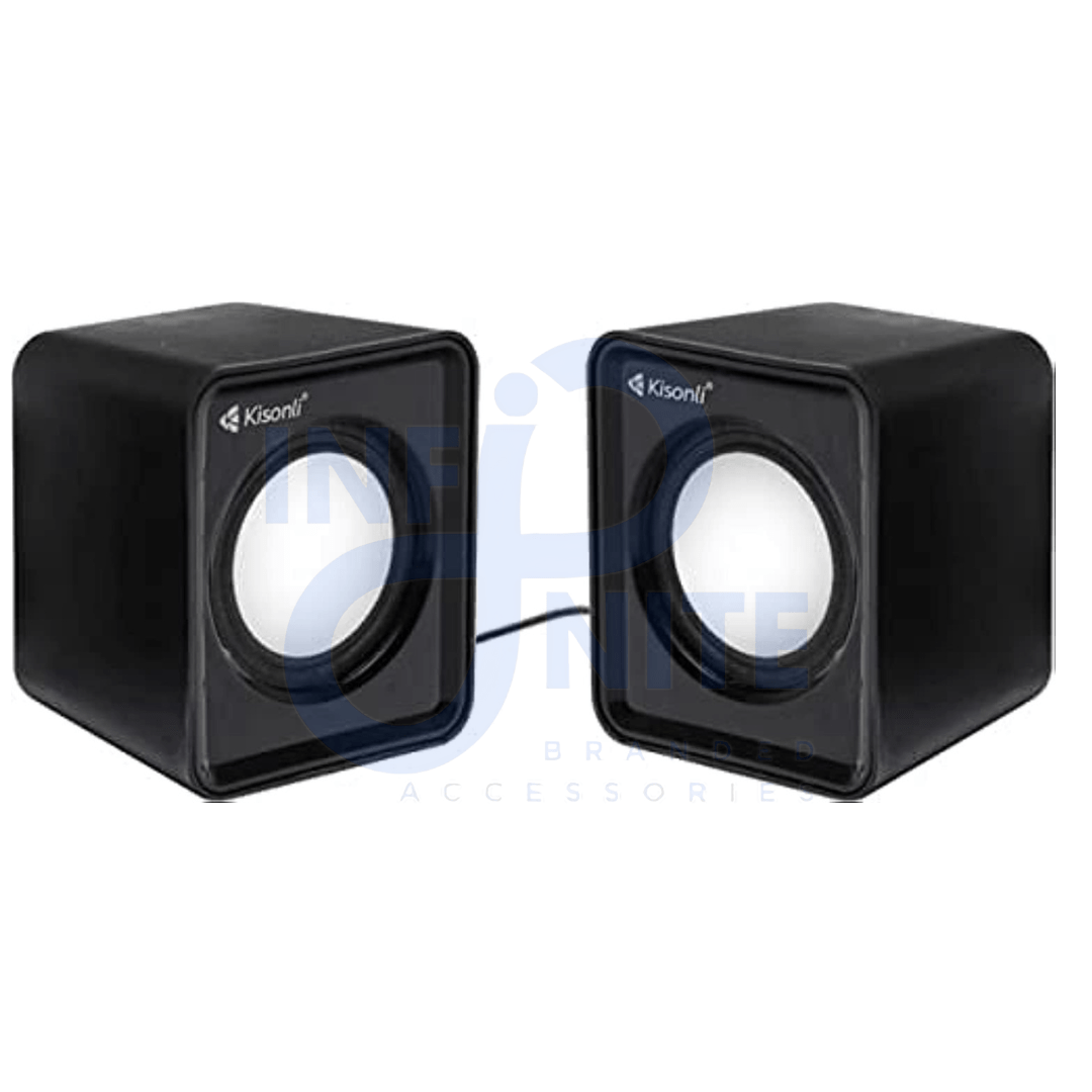 Kisonli v310 Stereo Computer Speakers - 6W Powerful Sound, USB Powered, Compact & Portable, Assorted Colors, Perfect for Desktops, Laptops, Gaming, Music - infinite branded accessories