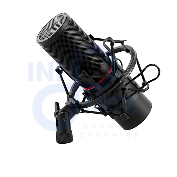 Professional USB Condenser Microphone – Full Metal, LED Custom Color, Plug & Play for Streaming, Gaming, Podcasting & Recording- New box pack