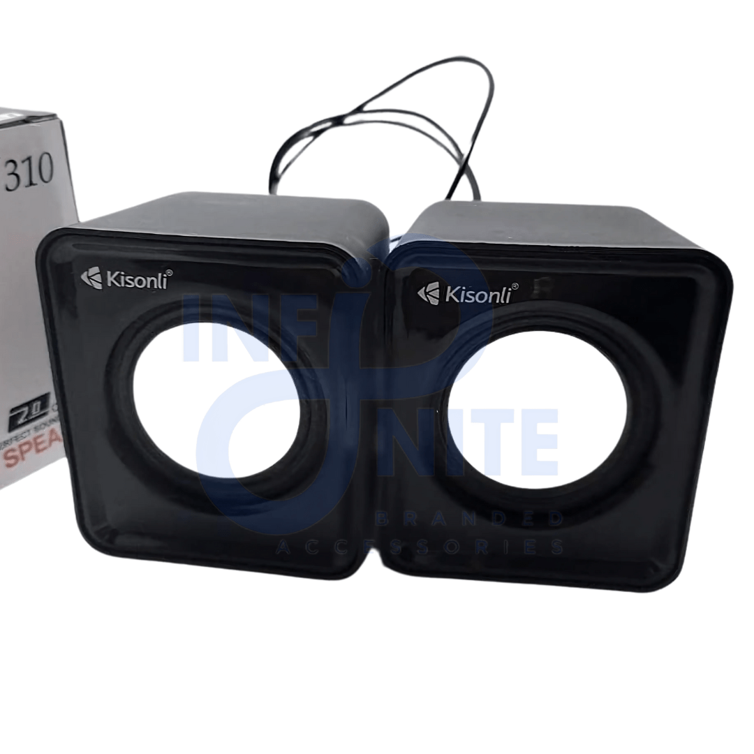 Kisonli v310 Stereo Computer Speakers - 6W Powerful Sound, USB Powered, Compact & Portable, Assorted Colors, Perfect for Desktops, Laptops, Gaming, Music - infinite branded accessories