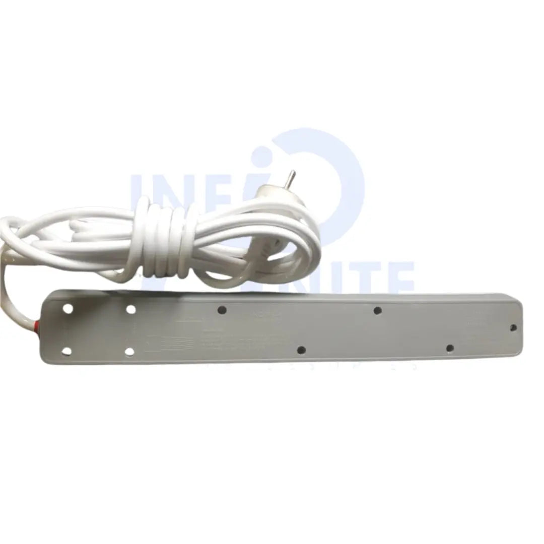 5-Socket Electric Extension Cord for Home and Office Use with Overload Safety