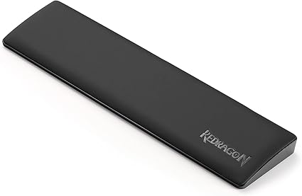 Redragon P035/6/7 Meteor S/M/L Computer Keyboard Wrist Rest Pad, Ergonomic Soft Memory Foam Wrist Support w/Anti-Slip Rubber Base, 60% 61 Keys Compact Size 11.38 x 2.87 in, 0.78 inch (20mm) Height, Black