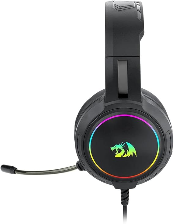 Redragon H270 Mento RGB Wired Gaming Headphones Compatible with PC, Laptop, PS4, PS5, Nintendo Switch, Xbox One-Headset with Microphone-3.5MM Surround Sound