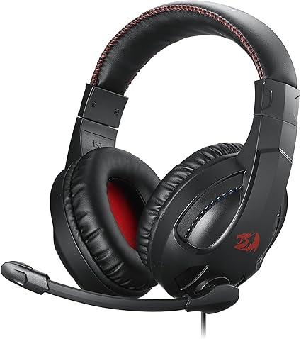 Redragon H211 Cronus Black Wired Gaming Headset, Stereo Surround Sound, Noise-Canceling Microphone, Dynamic RGB Backlight, 40 mm Drivers, Over-Ear Headphones Works for PC/PS5/XBOX/NS