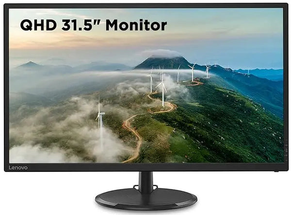 Lenovo - D32Q-20 D-Series 31.5 Inch (80Cm) 2K Qhd2560 X 1440 Pixels, Ips Monitor | 1.07 Billion Colors, 75Hz, 4Ms, Amd Freesync, Hdmi, Dp, Tilt, Vesa Wall Mount, Tuv Certified Eye Comfort, Raven Black