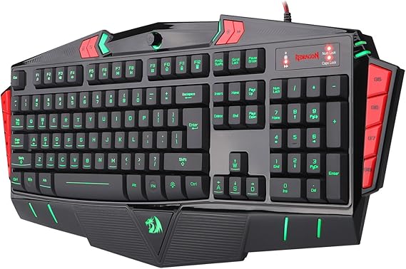 Redragon K501 Gaming Keyboard Asura 7 Color LED Backlight,32 Conflict Free Key,12 Multimedia 8 Keys