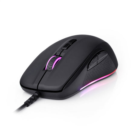 Redragon Wired Gaming M718-AIR Mouse, Black PC Gaming Mice with RGB Backlits, 7 Programmable Macro Buttons, Max 12800 DPI, 1000Hz Polling Rate, Cool Corded Optical Mouse for Computer/PC/Laptop/Gamer