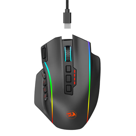 Redragon M901P-KS PERDITION PRO RGB Wireless & Wired 16000DPI MMO Ergo Gaming Mouse