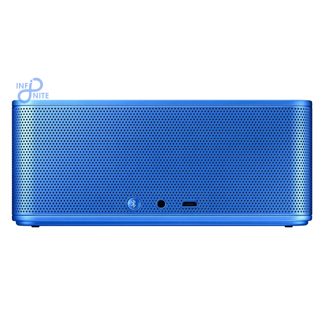 Stylish blue Samsung portable speaker for wireless audio at cheap price in Pakistan