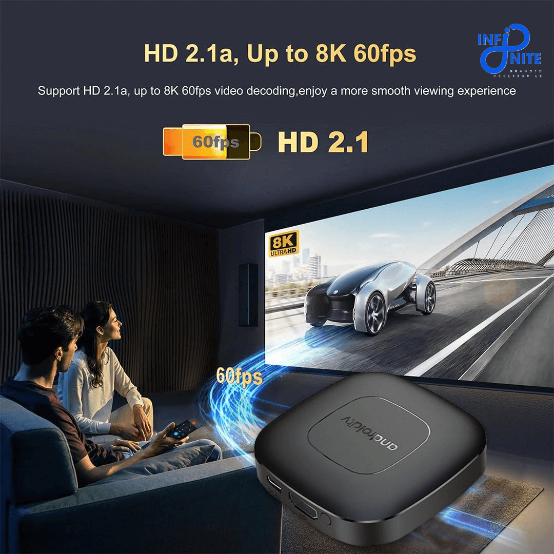 8K-ready Android TV Box for ultra-clear and lifelike home entertainment