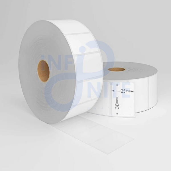 Direct thermal barcode printer label roll ideal for shipping and inventory labeling