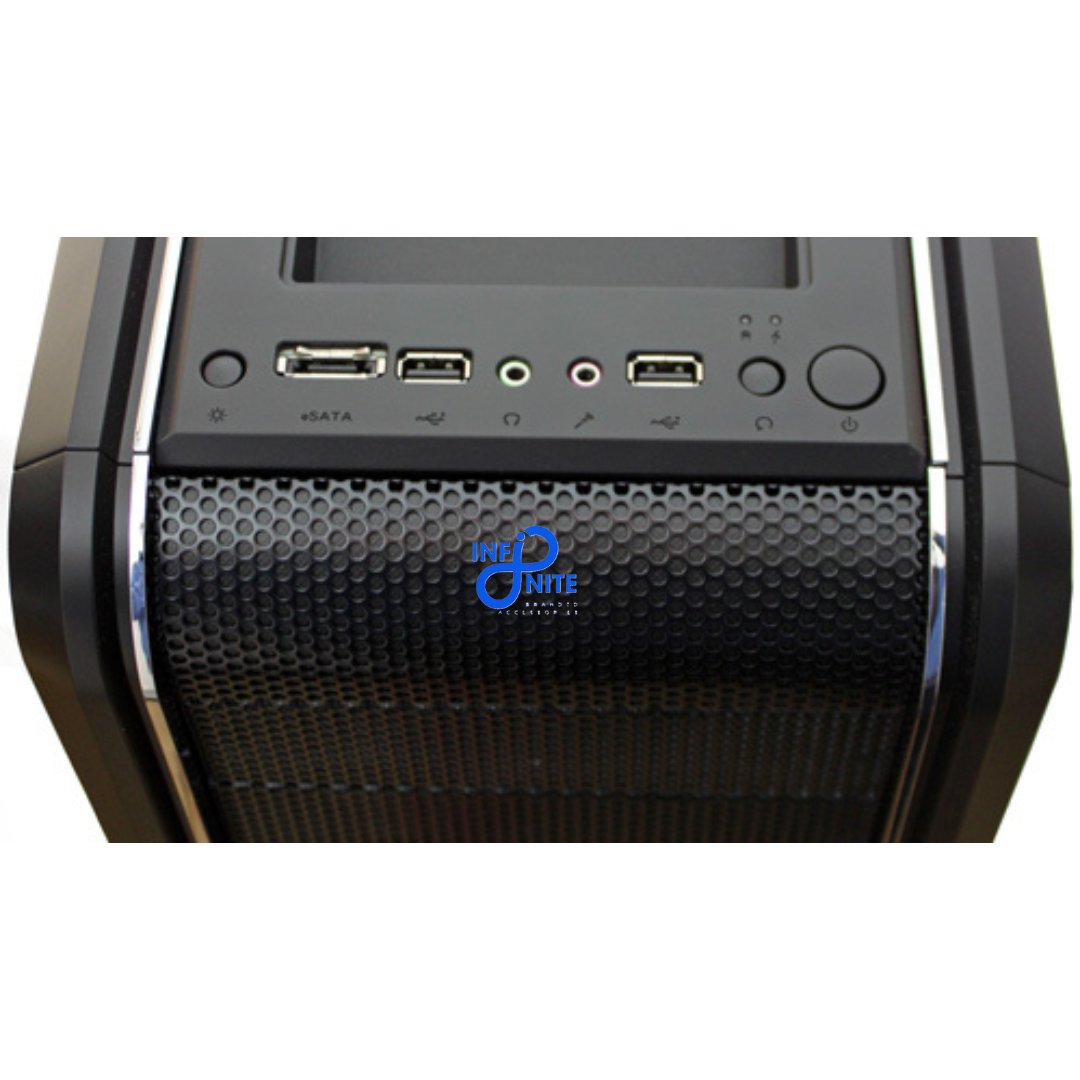 Affordable gaming computer setup built for FPS and open-world games, showcasing premium components and stylish RGB-ready Cooler Master chassis.