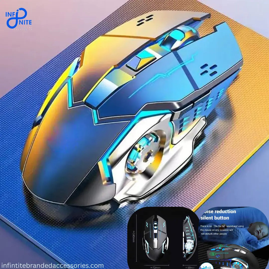 Wired gaming mouse with silent operation and pro-level precision for gamers