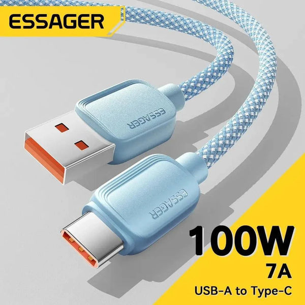 Essager 7A 100W USB Type C Cable For Huawei Honor 88W PD Fast Charging Charger USB A Data Cord Cable For Xiaomi Oneplus Samsung - Infinite Branded Accessories