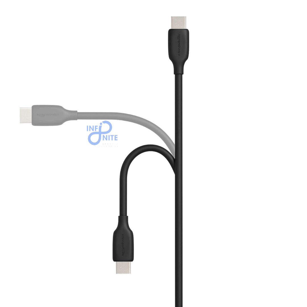 Flexible and durable USB Type-C fast charging cable with tangle-free black design