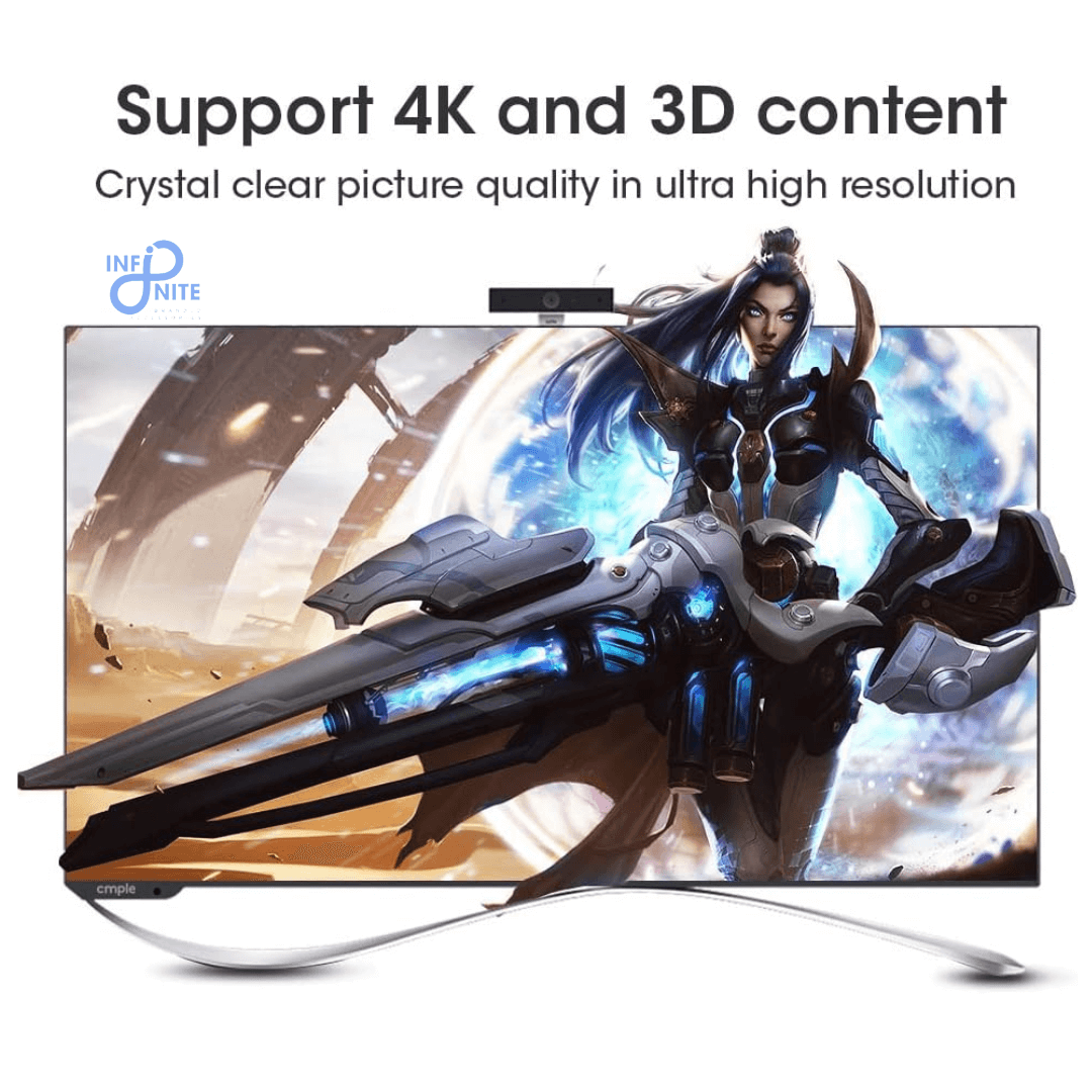 4K and 3D HDMI Cable – Ultra HD Visuals with High Speed HDMI 2.0 for Immersive Viewing