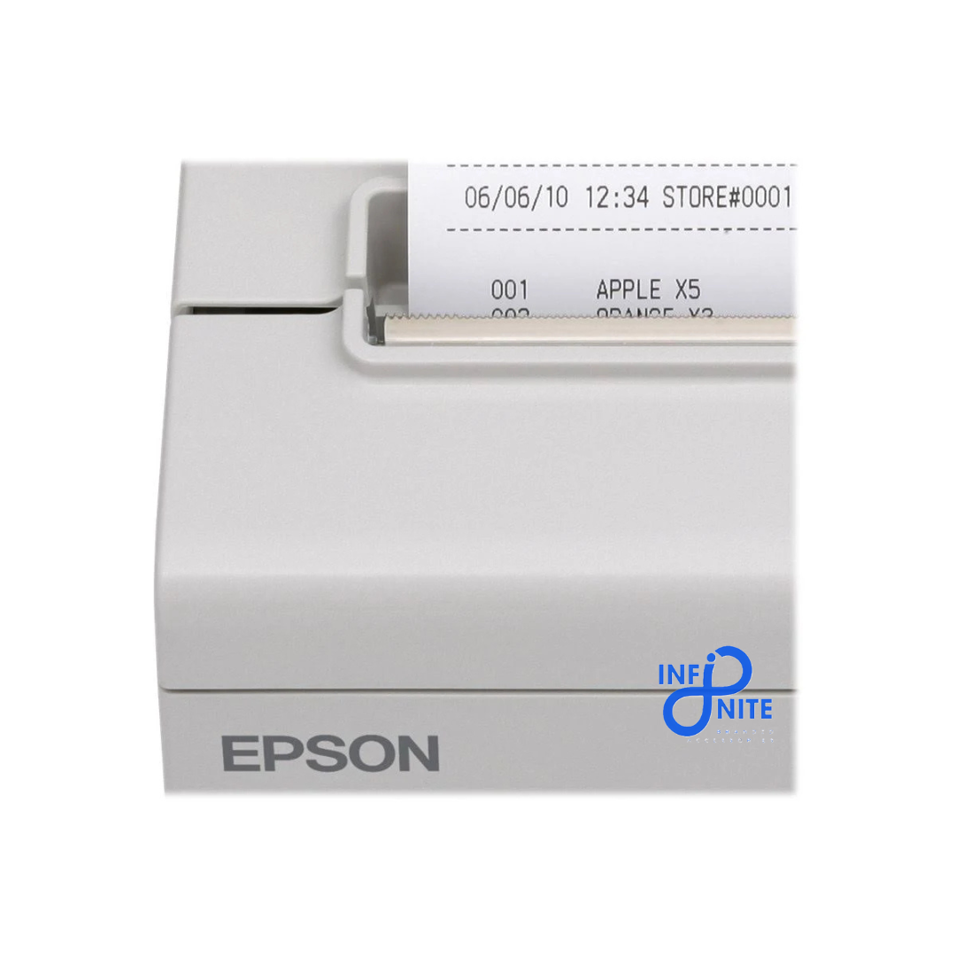High-speed thermal receipt printer designed for rapid and clear receipt printing in busy retail spaces
