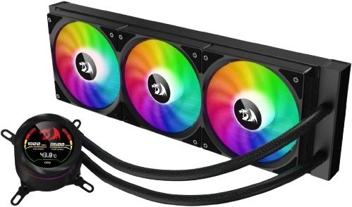 REDRAGON CCW-1017 360 CPU Liquid Cooler With Temperature Display 3x 12cm RGB Fans