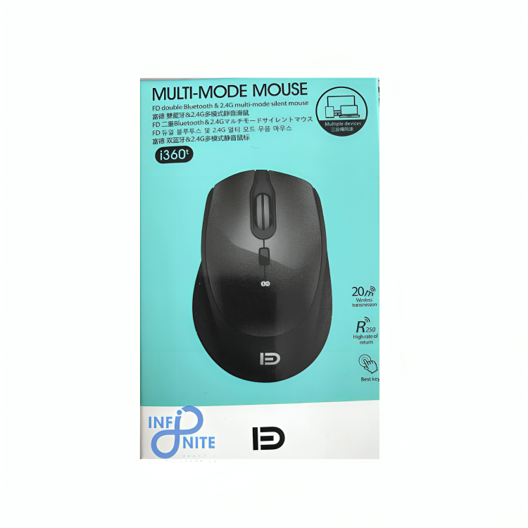 FD i360T Multi-Mode Wireless Mouse – Comfortable, Silent, and Reliable for Office Work and Long-Term Daily Use