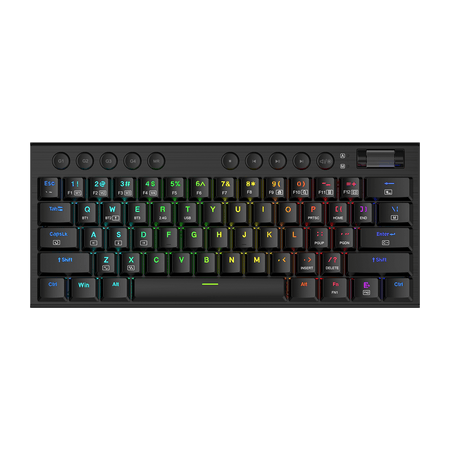 Redragon K632 PRO Noctis 60% RGB Mechanical Keyboard, Bluetooth/2.4Ghz/Wired Tri-Mode Ultra-Thin Low Profile Gaming Keyboard w/No-Lag Connection