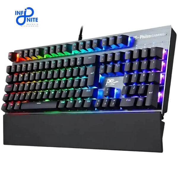 Philco PKB92 Full ARGB Mechanical Gaming Keyboard with Detachable Wrist Rest - Infinite Branded Accessories