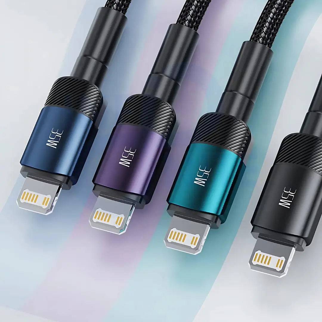 Toocki - Cable PD 35W Fast Charging Cable: Type - C to Lightning for iPhone 14, 13, 12, Pro, Max, Mini, Xs, Xr, X, SE, 8, 7, Plus, iPad Air - Infinite Branded Accessories