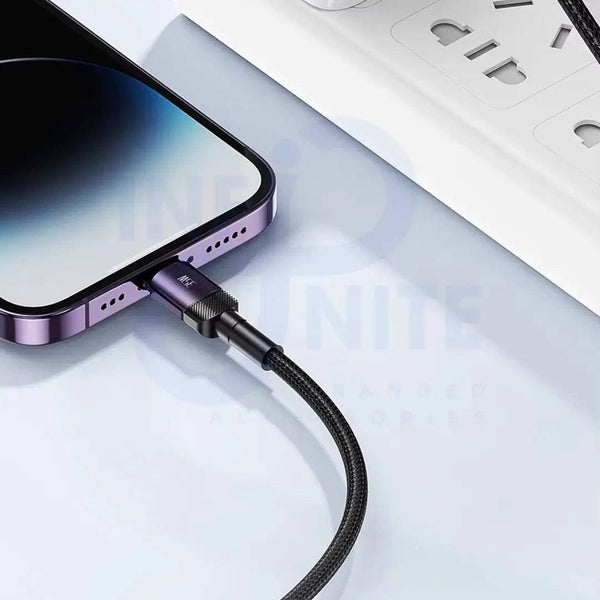 Toocki - Cable PD 35W Fast Charging Cable: Type - C to Lightning for iPhone 14, 13, 12, Pro, Max, Mini, Xs, Xr, X, SE, 8, 7, Plus, iPad Air - Infinite Branded Accessories