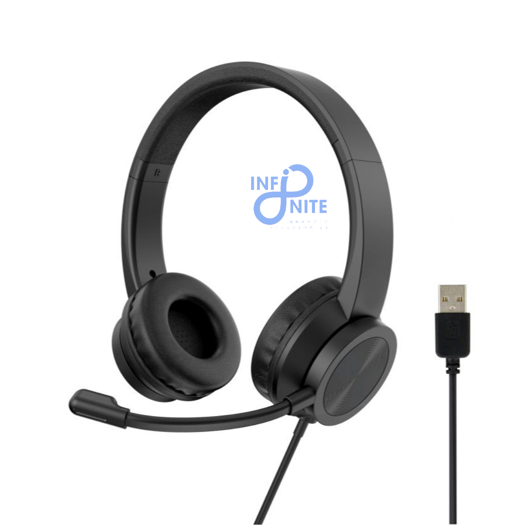 Wired USB headset with mic designed for office and customer service professionals